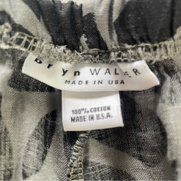 Bryn Walker Black Gray Geometric Pants Loose Elastic Waist Size Small - Picture 6 of 9